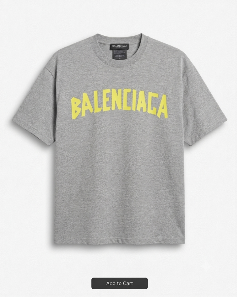 POLERA BALENCIAGA ESTILO "HAND-DRAWN"