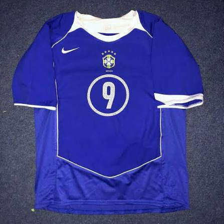 POLERA RETRO BRASIL ALTERNO 2004 RONALDO
